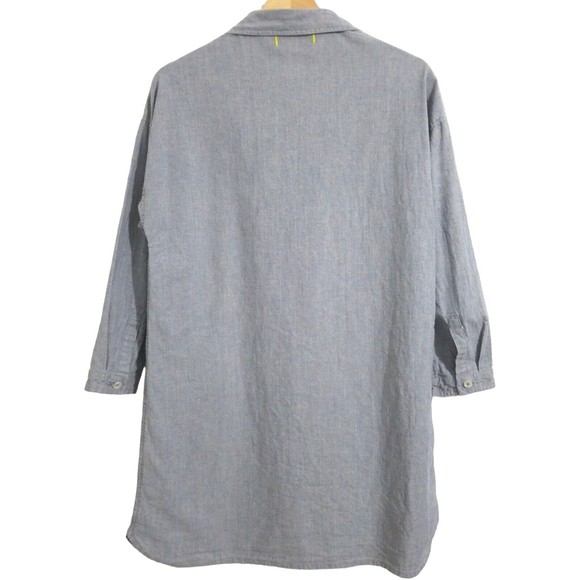 Roamers & Seekers Women's Cotton Tunic Shirt 3/4 Sleeve Size Medium Chambray - Picture 7 of 14